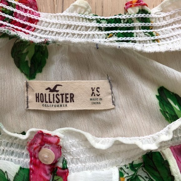 Hollister Floral Button-Down Short Sleeve - Picture 4 of 7